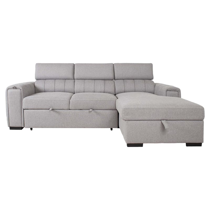 Hörnbäddsoffa Selmar Höger - Grå - Möbler - Soffa - Bäddsoffa