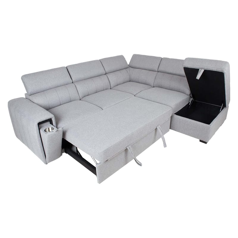 Hörnbäddsoffa Selmar Höger - Grå - Möbler - Soffa - Bäddsoffa