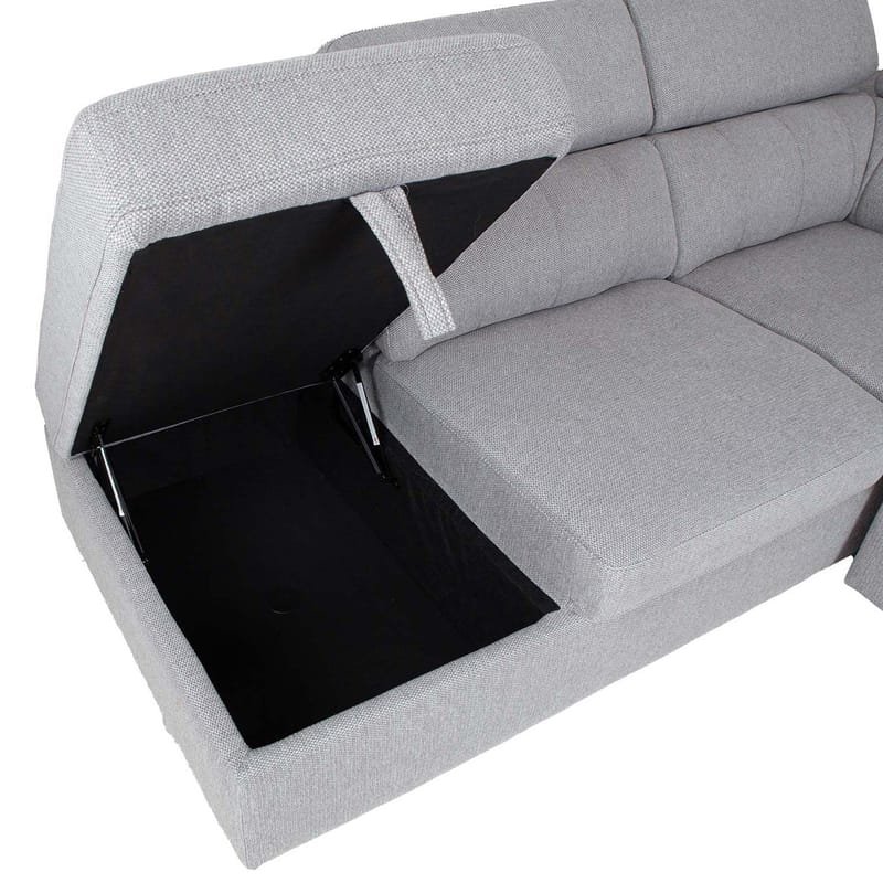 Hörnbäddsoffa Selmar Vänster - Grå - Möbler - Soffa - Bäddsoffa