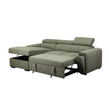 Hörnbäddsoffa Selmar Vänster - ljusgrön - Möbler - Soffa - Bäddsoffa
