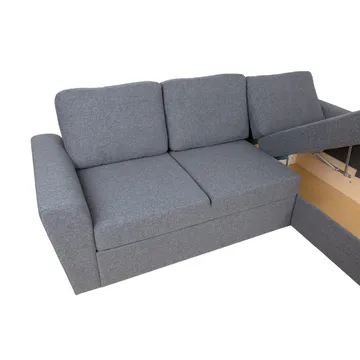 Hörnbäddsoffa Tjörnö - Grå - Möbler - Soffa - Bäddsoffa