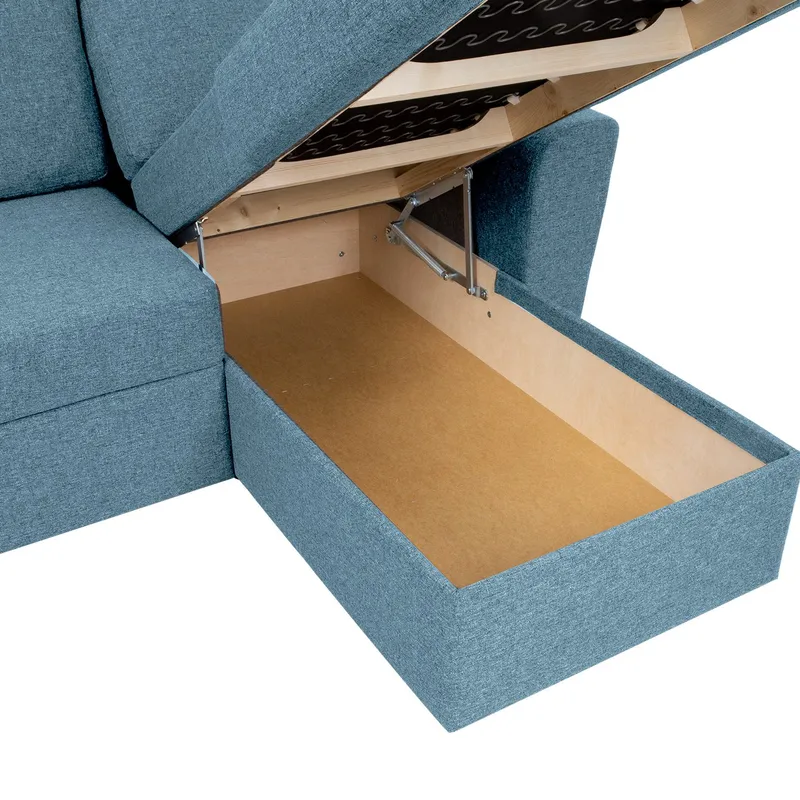 Hörnbäddsoffa Tjörnö - Ljusblå - Möbler - Soffa - Bäddsoffa