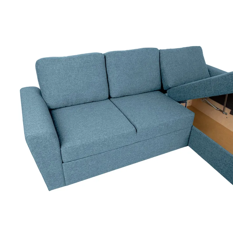 Hörnbäddsoffa Tjörnö - Ljusblå - Möbler - Soffa - Bäddsoffa