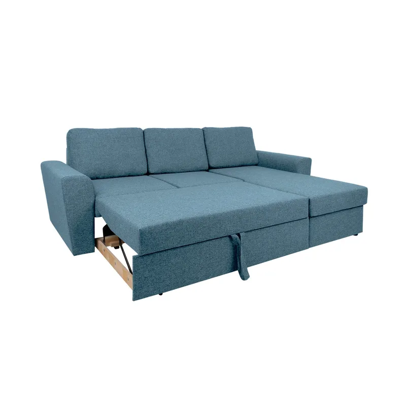 Hörnbäddsoffa Tjörnö - Ljusblå - Möbler - Soffa - Bäddsoffa