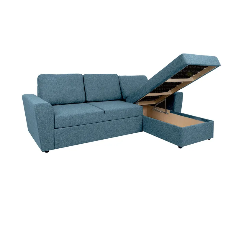 Hörnbäddsoffa Tjörnö - Ljusblå - Möbler - Soffa - Bäddsoffa