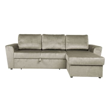 Hörnbäddsoffa Tjörnö sammet - beige sammet - Möbler - Soffa - Bäddsoffa