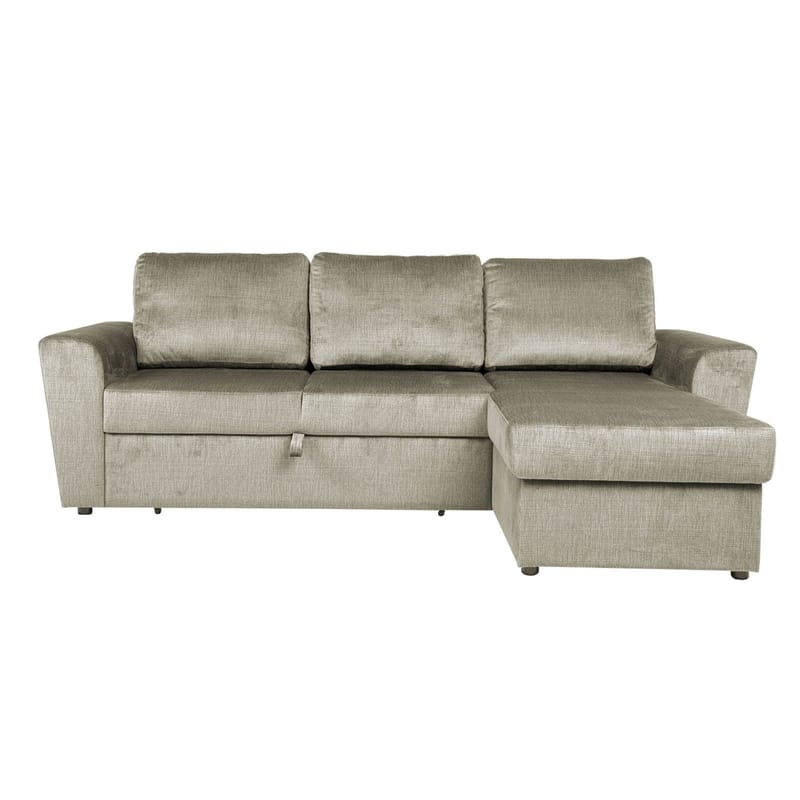 Hörnbäddsoffa Tjörnö sammet - beige sammet - Möbler - Soffa - Bäddsoffa