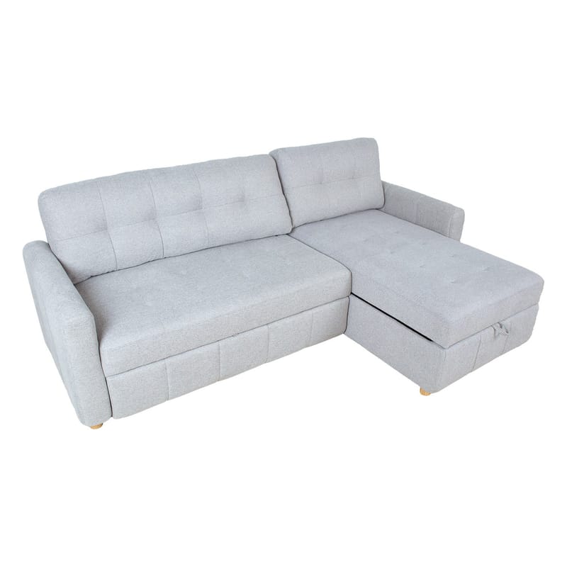 Hörnbäddsoffa Porsen - Grå - Möbler - Soffa - Bäddsoffa