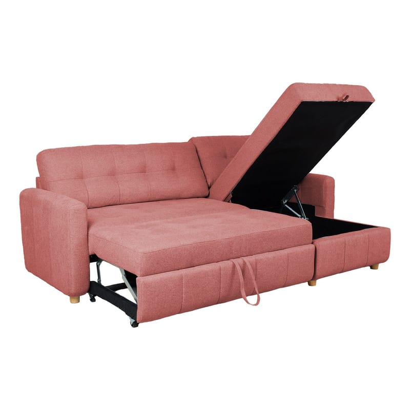 Hörnbäddsoffa Porsen - Rosa - Möbler - Soffa - Bäddsoffa