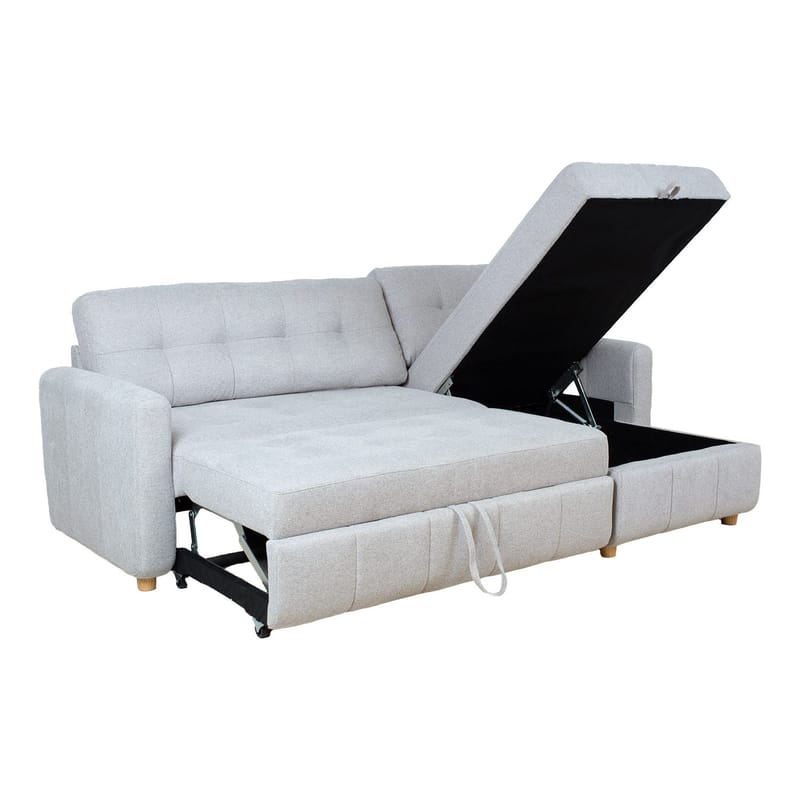 Hörnbäddsoffa Porsen - Grå - Möbler - Soffa - Bäddsoffa