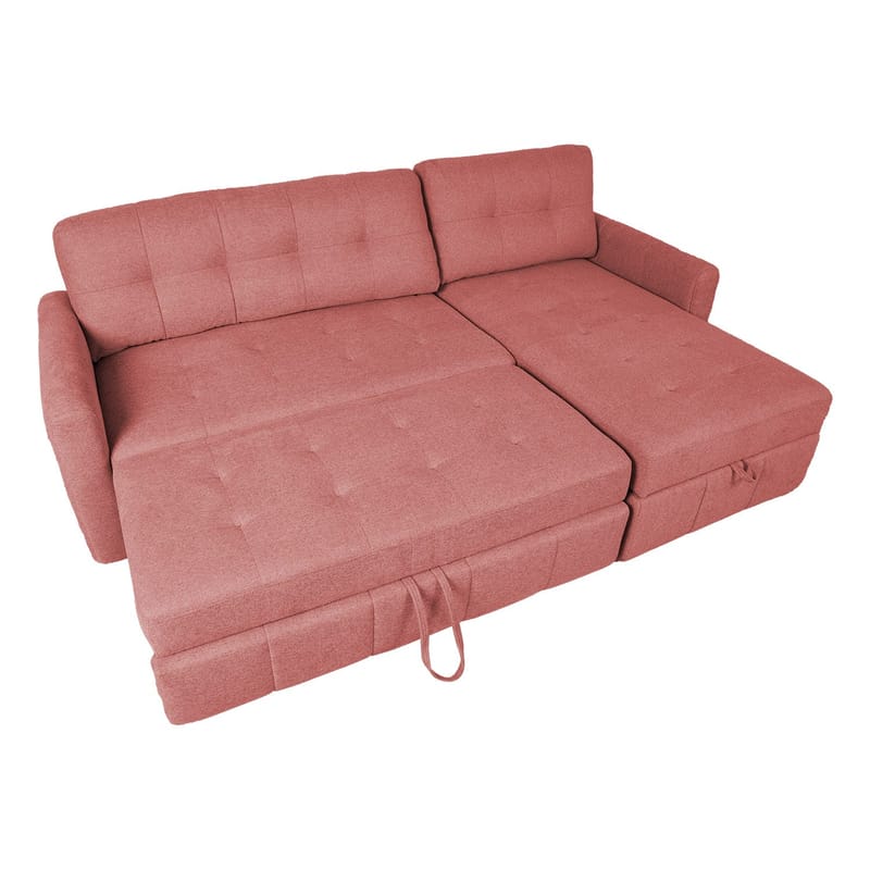 Hörnbäddsoffa Porsen - Rosa - Möbler - Soffa - Bäddsoffa