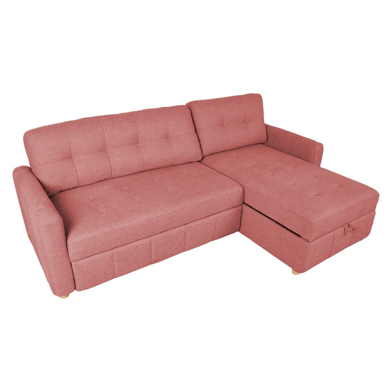 Hörnbäddsoffa Porsen - Rosa - Möbler - Soffa - Bäddsoffa