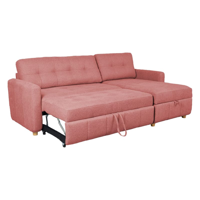 Hörnbäddsoffa Porsen - Rosa - Möbler - Soffa - Bäddsoffa