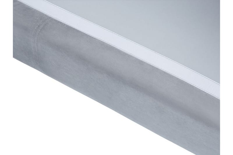 Hörnsoffa 4-sits H med sovfunktion sammet grå OSLO - Grå - Möbler - Soffa - Bäddsoffa