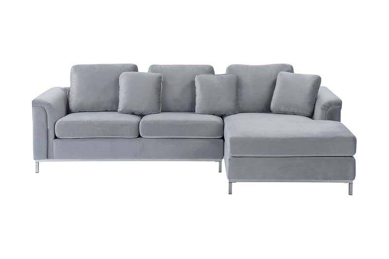 Hörnsoffa 4-sits V med sovfunktion grå OSLO - Grå - Möbler - Soffa - Bäddsoffa