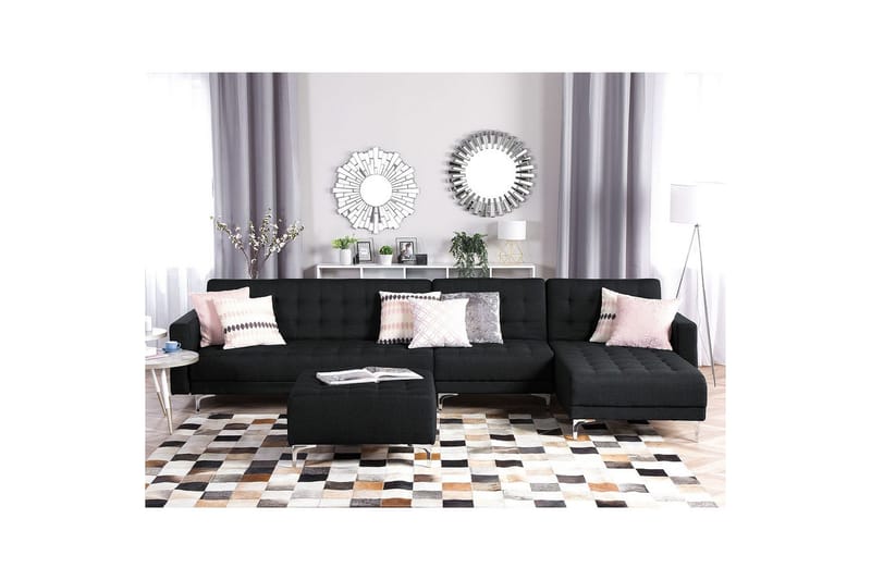 Hörnsoffa Aberdeen Grå/Silver, Vänstervänd - Grå/Silver, Vänstervänd - Möbler - Soffa - Bäddsoffa