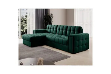 Hörnsoffa Eltap Blenvi 260x150x82 cm - Lukso 35, Grön - Möbler - Soffa - Bäddsoffa