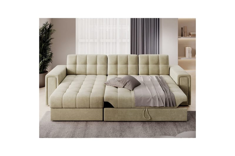 Hörnsoffa Eltap Blenvi 260x150x82 cm - Monolith 04, Beige - Möbler - Soffa - Bäddsoffa