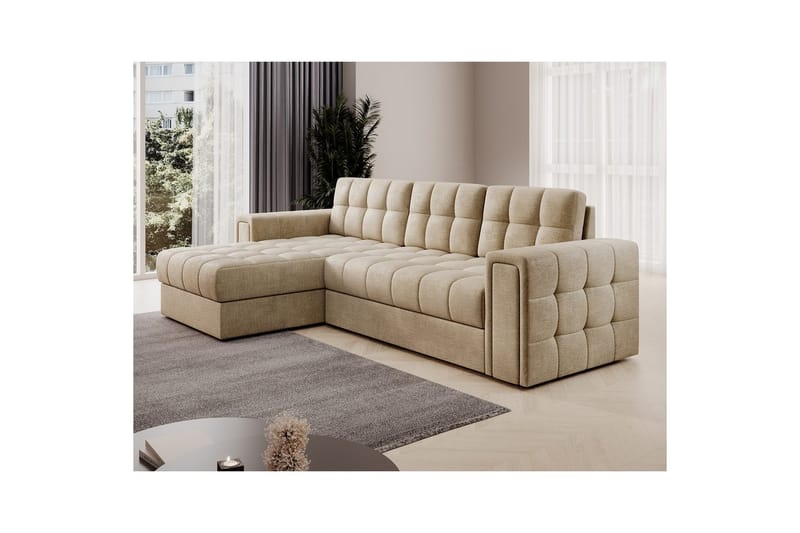 Hörnsoffa Eltap Blenvi 260x150x82 cm - Monolith 09, Beige - Möbler - Soffa - Bäddsoffa