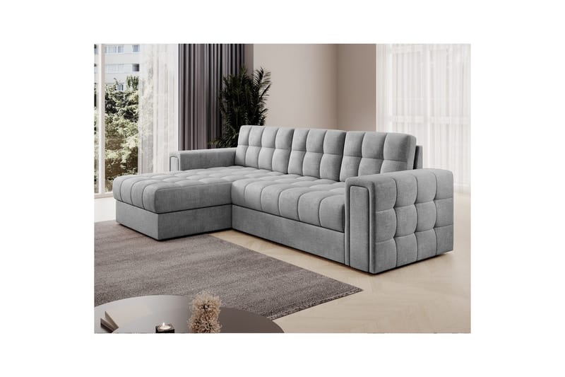 Hörnsoffa Eltap Blenvi 260x150x82 cm - Monolith 84, Grå - Möbler - Soffa - Bäddsoffa
