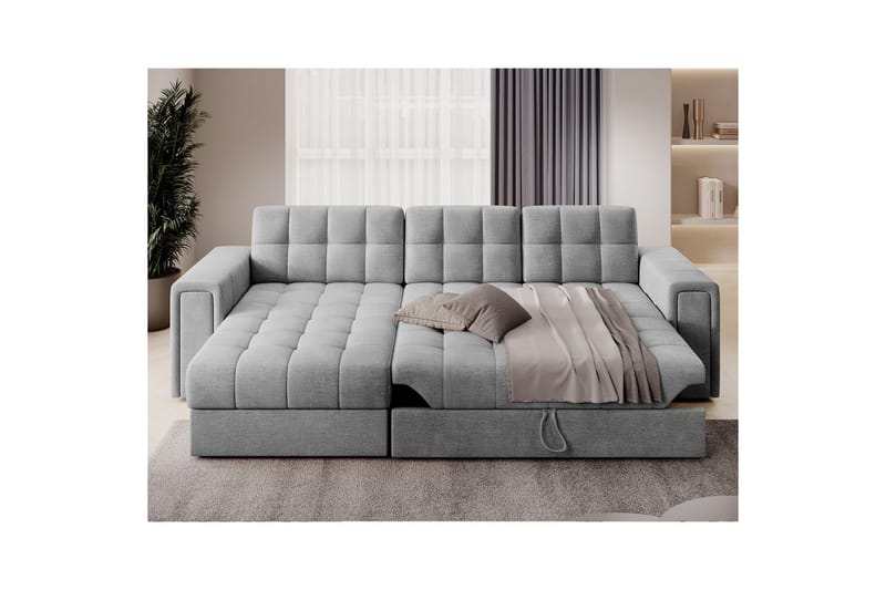 Hörnsoffa Eltap Blenvi 260x150x82 cm - Monolith 84, Grå - Möbler - Soffa - Bäddsoffa