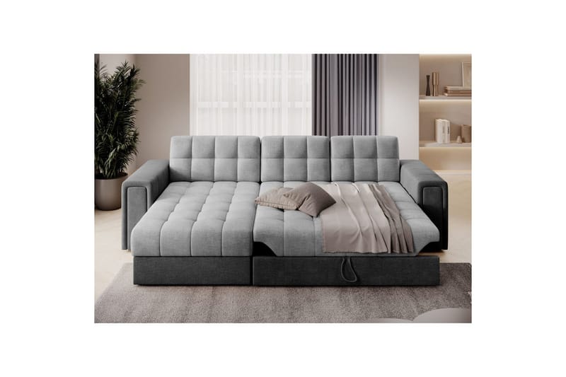 Hörnsoffa Eltap Blenvi 260x150x82 cm - Monolith 84,Monolith 97, Grå - Möbler - Soffa - Bäddsoffa