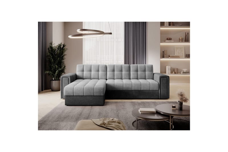 Hörnsoffa Eltap Blenvi 260x150x82 cm - Monolith 84,Monolith 97, Grå - Möbler - Soffa - Bäddsoffa