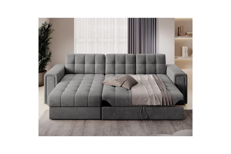 Hörnsoffa Eltap Blenvi 260x150x82 cm - Monolith 85, Grå - Möbler - Soffa - Bäddsoffa
