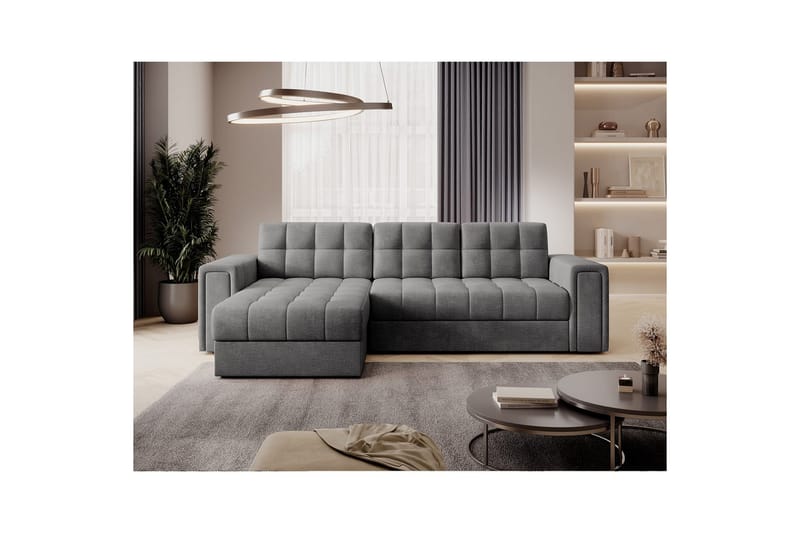 Hörnsoffa Eltap Blenvi 260x150x82 cm - Monolith 85, Grå - Möbler - Soffa - Bäddsoffa
