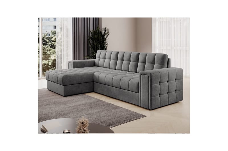 Hörnsoffa Eltap Blenvi 260x150x82 cm - Monolith 85, Grå - Möbler - Soffa - Bäddsoffa