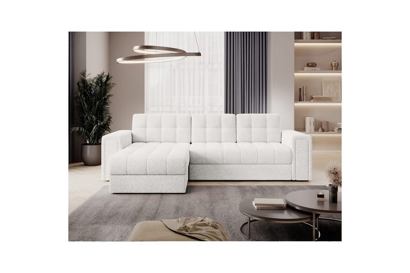 Hörnsoffa Eltap Blenvi 260x150x82 cm - Royal 01, Vit - Möbler - Soffa - Bäddsoffa