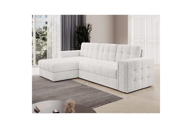 Hörnsoffa Eltap Blenvi 260x150x82 cm - Royal 01, Vit - Möbler - Soffa - Bäddsoffa