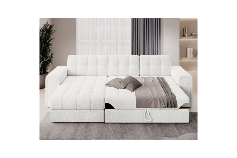 Hörnsoffa Eltap Blenvi 260x150x82 cm - Royal 01, Vit - Möbler - Soffa - Bäddsoffa