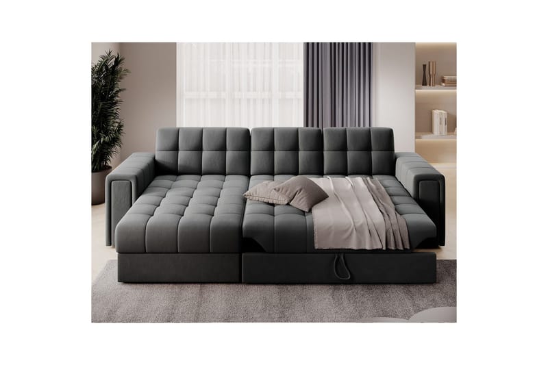 Hörnsoffa Eltap Blenvi 260x150x82 cm - Sola 06, Mörkgrå - Möbler - Soffa - Bäddsoffa
