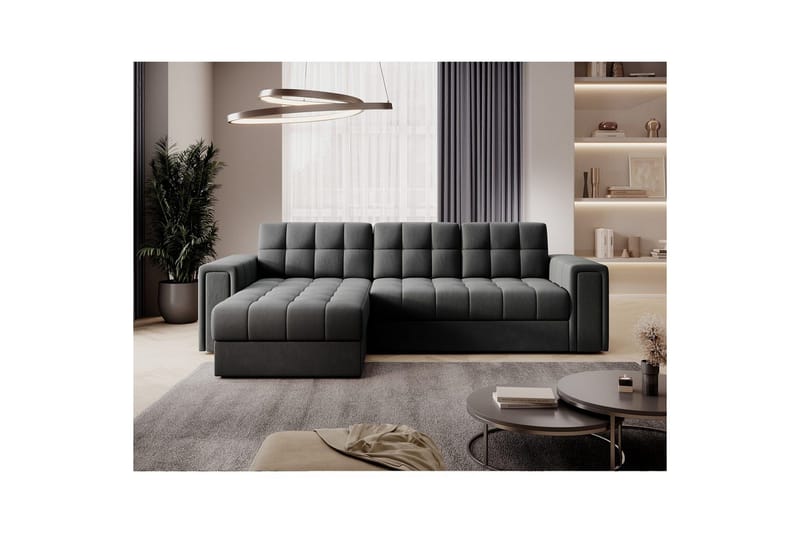 Hörnsoffa Eltap Blenvi 260x150x82 cm - Sola 06, Mörkgrå - Möbler - Soffa - Bäddsoffa
