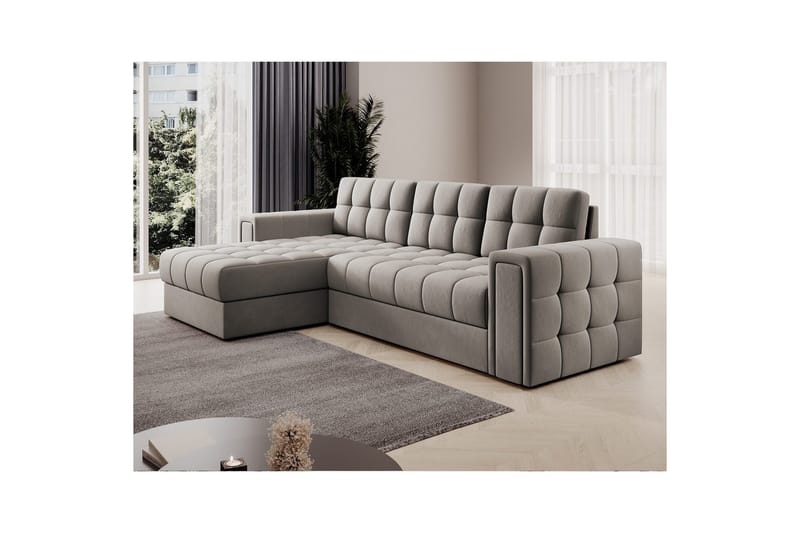 Hörnsoffa Eltap Blenvi 260x150x82 cm - Sola 18, Beige - Möbler - Soffa - Bäddsoffa