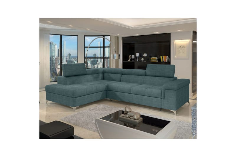 Hörnsoffa Eltap Eridano 275x202x88 cm - Manhattan 38, Grön, Vänster - Möbler - Soffa - Bäddsoffa