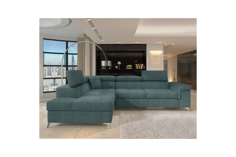 Hörnsoffa Eltap Eridano 275x202x88 cm - Manhattan 38, Grön, Vänster - Möbler - Soffa - Bäddsoffa