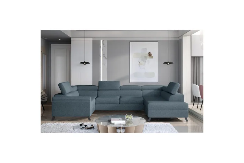Hörnsoffa Eltap Escada 336x200x92 cm - Grande 75, Grön, Höger - Möbler - Soffa - Bäddsoffa