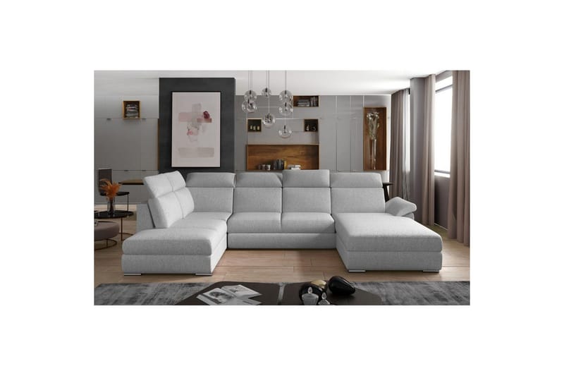 Hörnsoffa Eltap Evanell 336x211x102 cm - Grande 81, Grå, Höger - Möbler - Soffa - Bäddsoffa