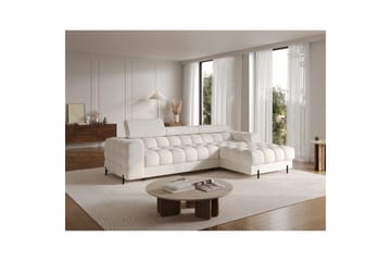 Hörnsoffa Eltap Felro 285x181x93 cm - Amore 01, Vit, Höger - Möbler - Soffa - Bäddsoffa