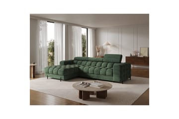 Hörnsoffa Eltap Felro 285x181x93 cm - Amore 35, Grön, Vänster - Möbler - Soffa - Bäddsoffa