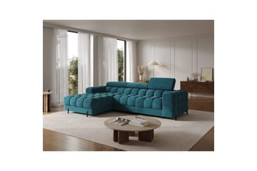 Hörnsoffa Eltap Felro 285x181x93 cm - Amore 40, Blå, Vänster - Möbler - Soffa - Bäddsoffa