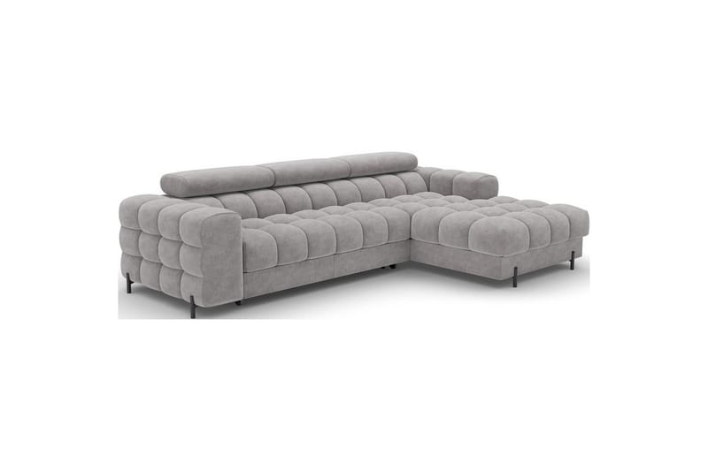 Hörnsoffa Eltap Felro 285x181x93 cm - Aura 04, Grå, Höger - Möbler - Soffa - Bäddsoffa