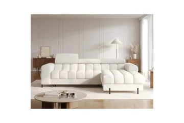 Hörnsoffa Eltap Felro 285x181x93 cm - Royal 01, Vit, Höger - Möbler - Soffa - Bäddsoffa