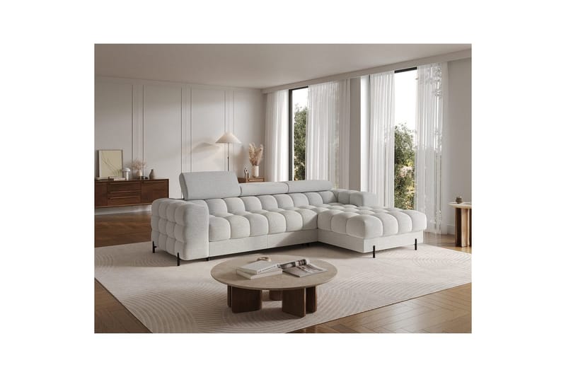 Hörnsoffa Eltap Felro 285x181x93 cm - Royal 03, Grå, Höger - Möbler - Soffa - Bäddsoffa