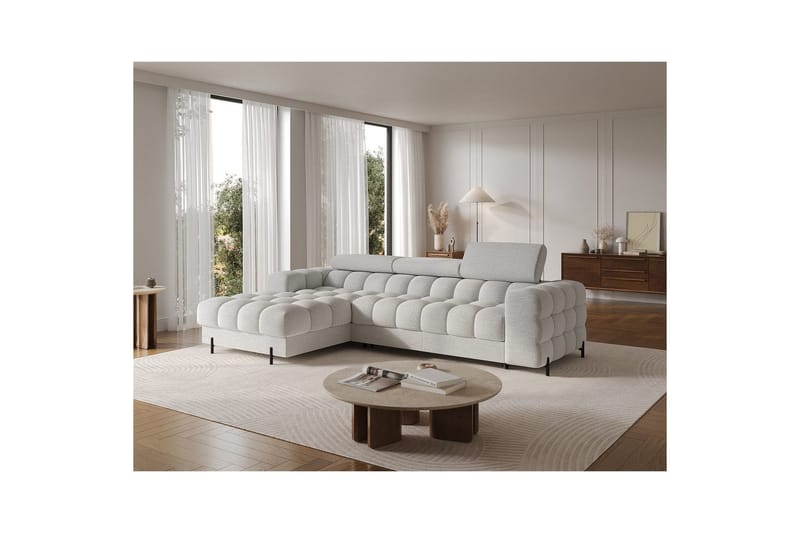 Hörnsoffa Eltap Felro 285x181x93 cm - Royal 03, Grå, Vänster - Möbler - Soffa - Bäddsoffa