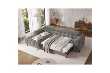 Hörnsoffa Eltap Felro 285x181x93 cm - Sola 06, Mörkgrå, Vänster - Möbler - Soffa - Bäddsoffa