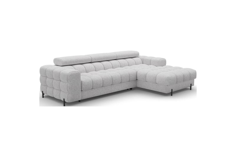 Hörnsoffa Eltap Felro 285x181x93 cm - Pellerito 03, Grå, Höger - Möbler - Soffa - Bäddsoffa