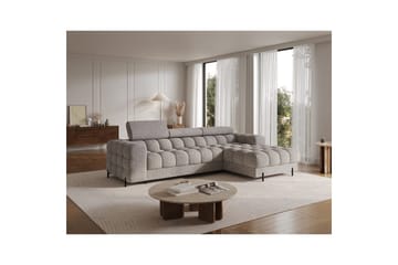 Hörnsoffa Eltap Felro 285x181x93 cm - Pellerito 20, Grå, Höger - Möbler - Soffa - Bäddsoffa